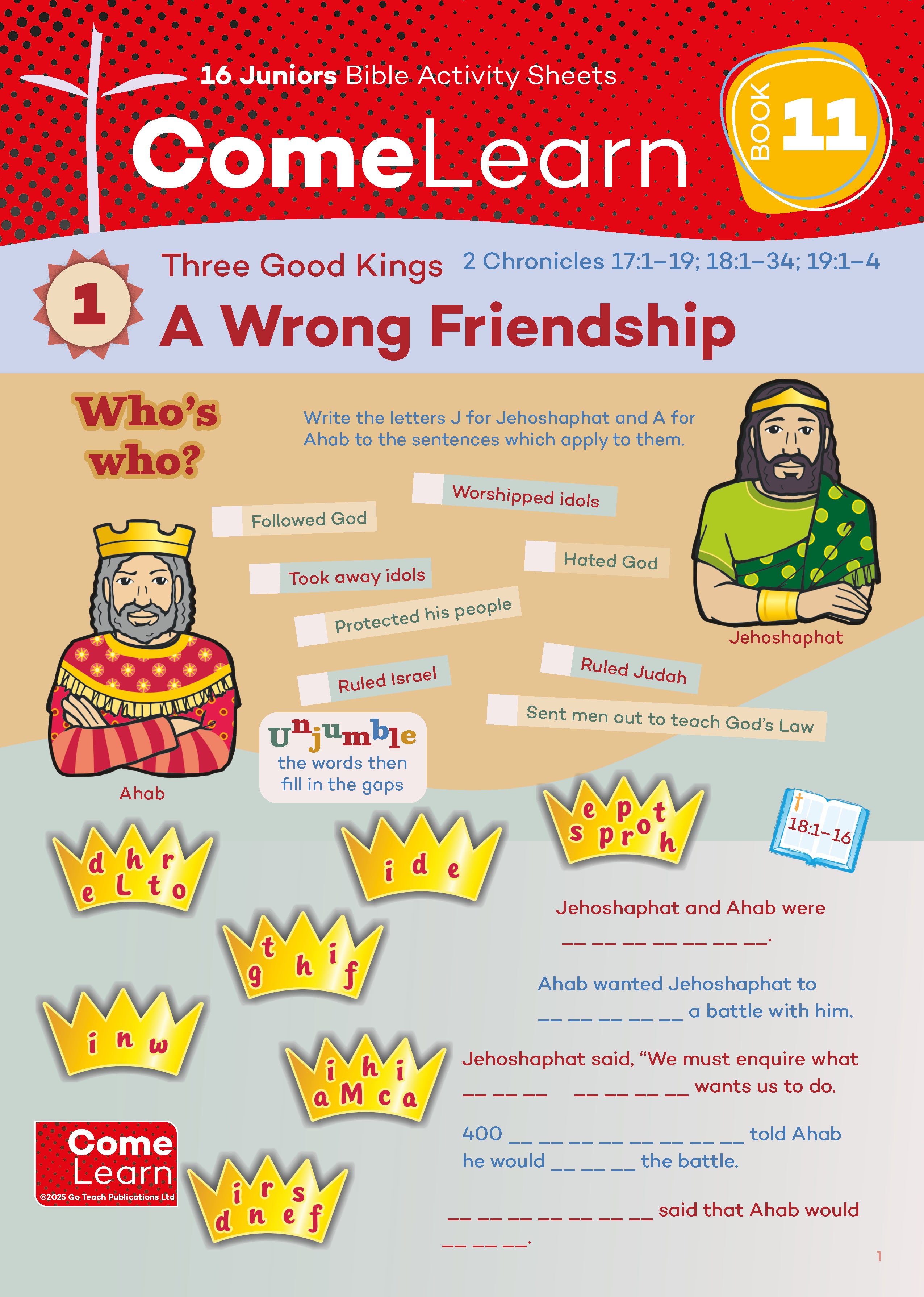 Book 11 - Juniors - Activity Sheets