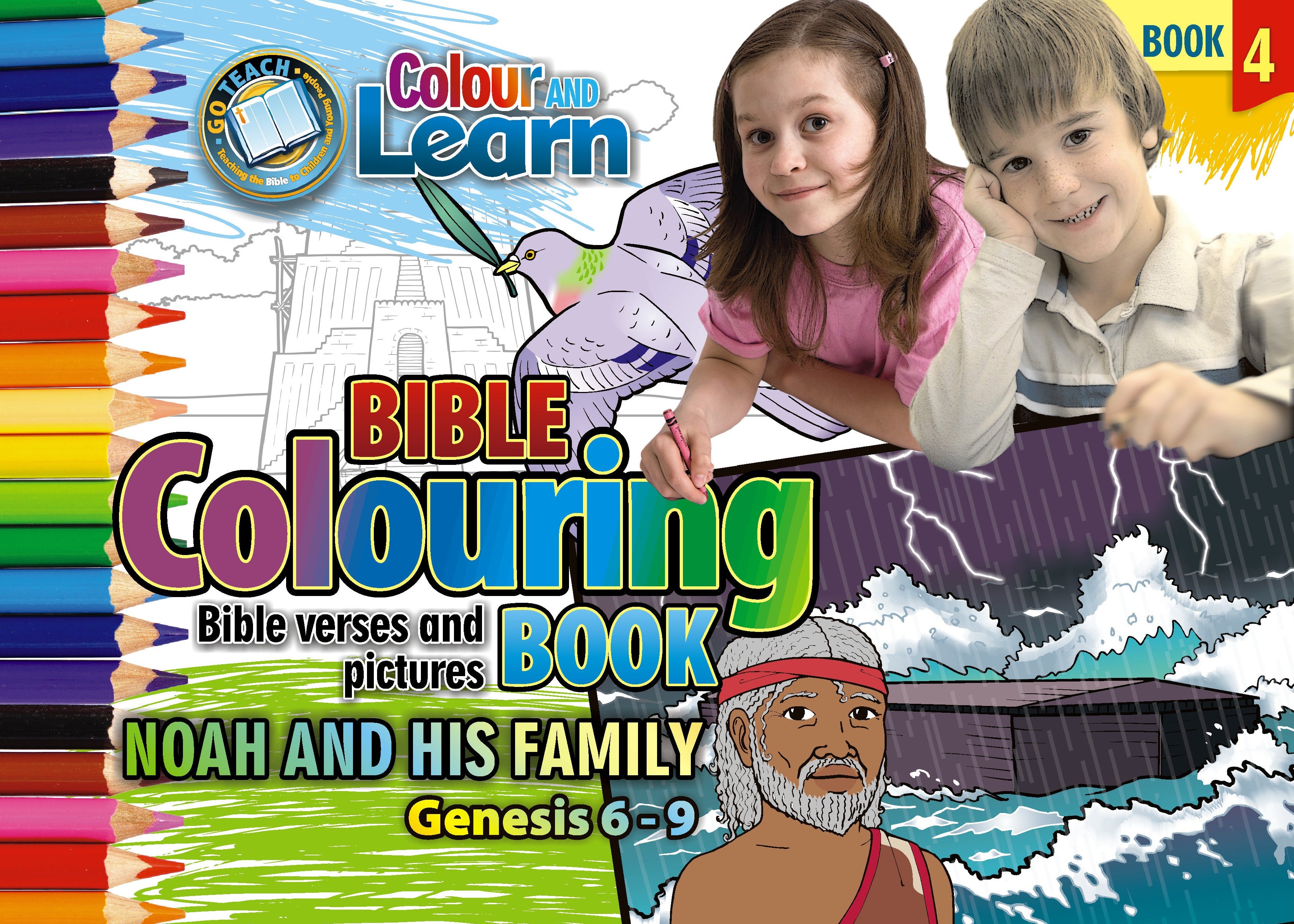Colour & Learn 4 - Noah And His Family - Colouring Book