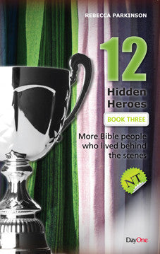 Book cover of '12 Hidden Heroes Book Three' with a trophy and colorful background