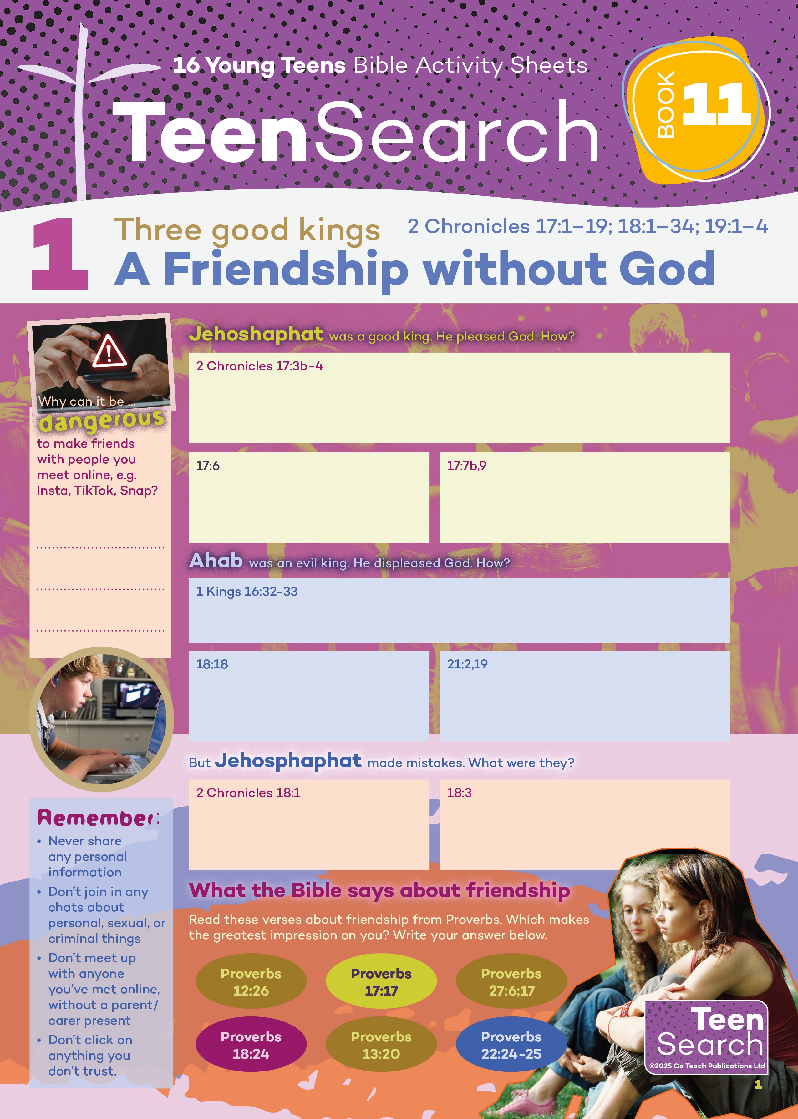 Book 11 - Young Teens - Activity Sheets